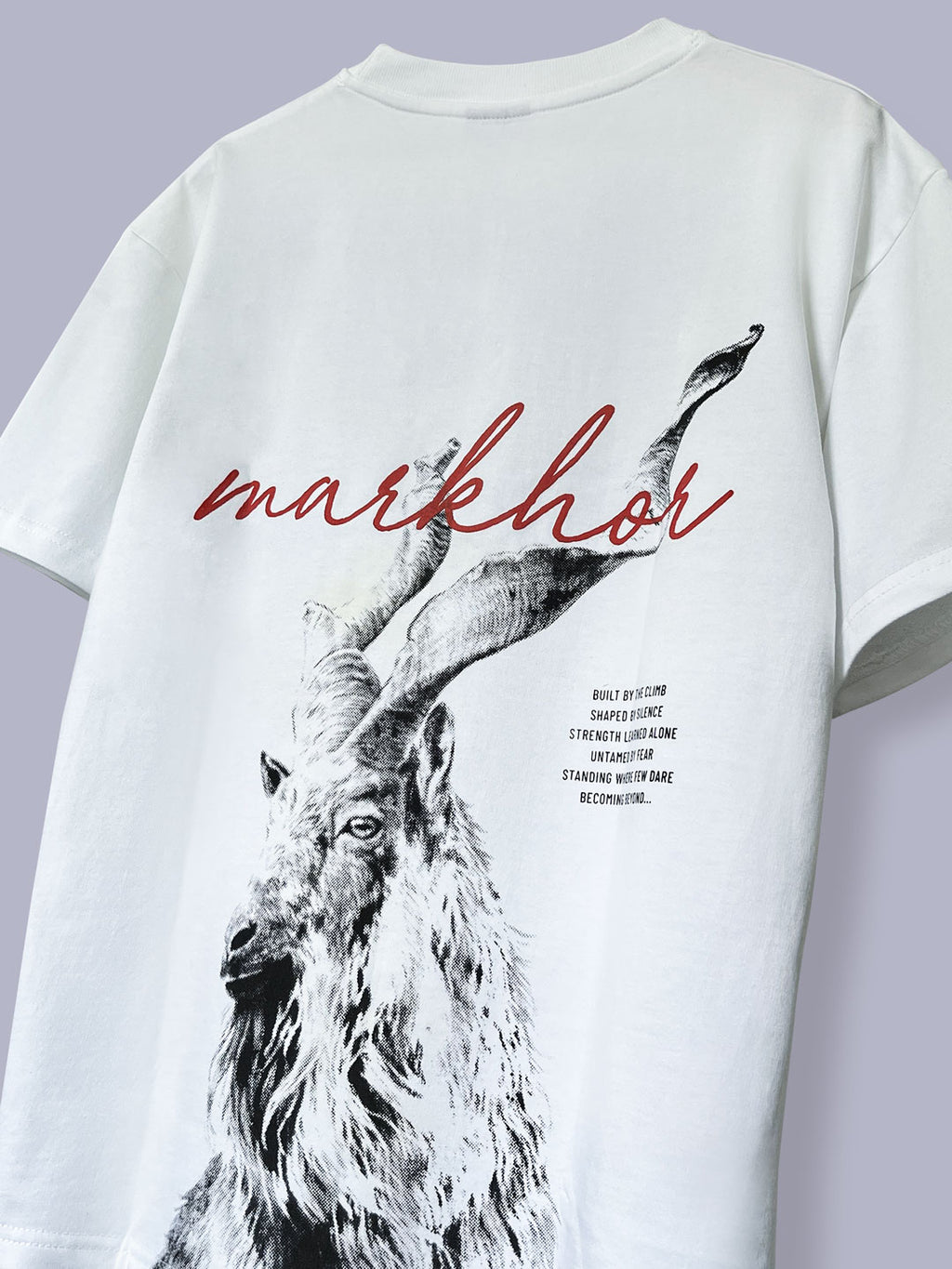 Wild Markhor- Oversized White T-Shirt
