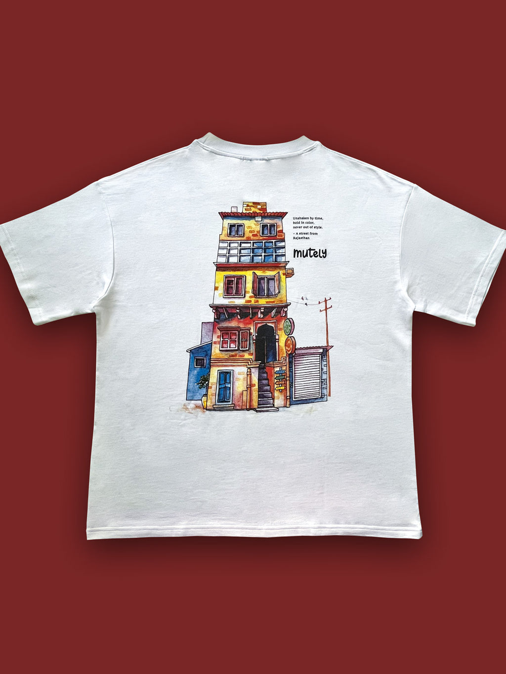Indian Streets – Oversized White T-Shirt