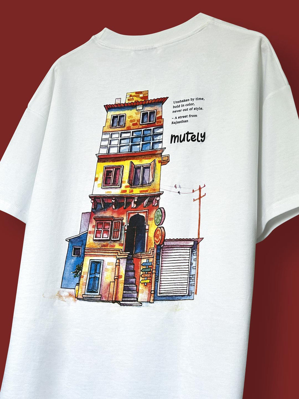 Indian Streets – Oversized White T-Shirt